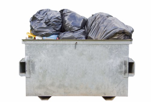 Professional team handling business waste removal