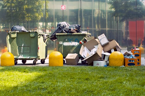 Eco-friendly junk removal process in garden